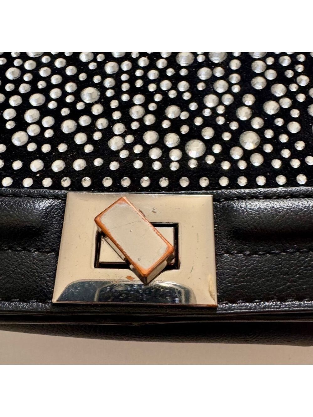 INC Sparkling Flap Crossbody Shoulder Bag with Chain strap - Picture 5 of 7